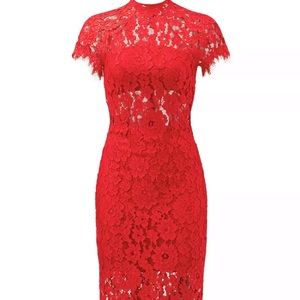 Red Alexis cocktail dress.